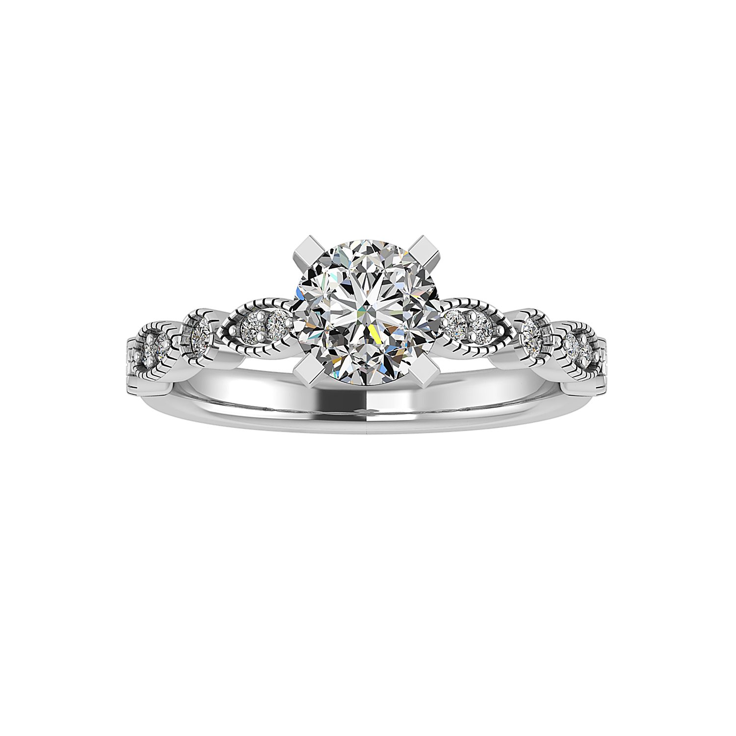 Avery Alternating MQ/RD diamond band